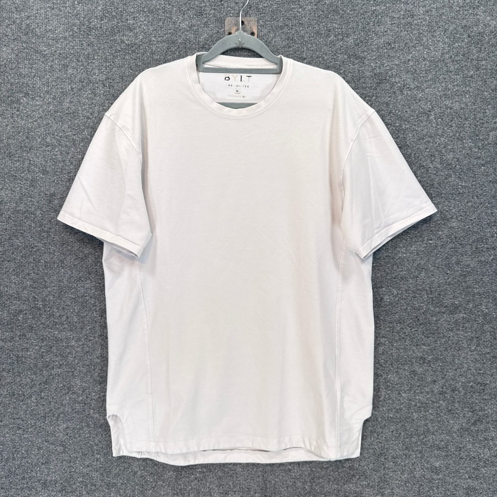 BYLT The Axis Tee Mens XL White Short Sleeve Crew Neck Premium Basic Tshirt